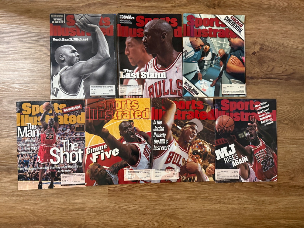 Michael Jordan Sports Illustrated Magazine Lot 7 1997 1998 Bulls Last Dance